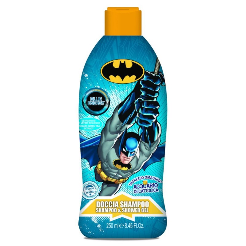 Sampon si Gel de Dus Naturaverde Kids Batman Blue Energy, cu Extract de Musetel si Galbenele, 250 ml