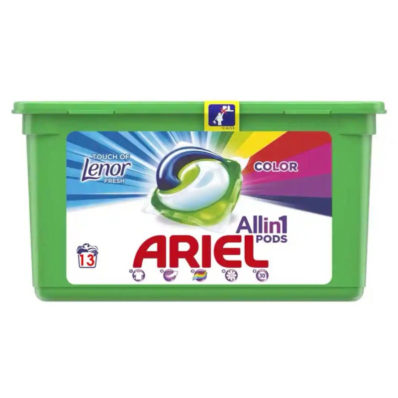 Detergent Capsule Ariel All in One PODS Touch of Lenor Color, 13 Spalari
