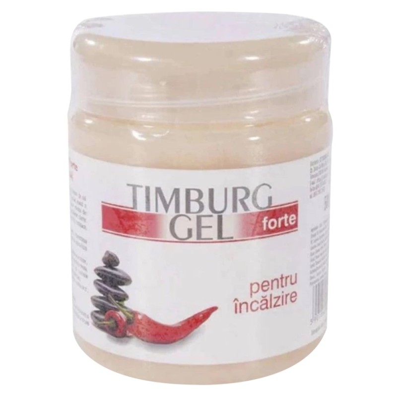Timburg Forte, Gel cu Ardei Iute cu Efect de Incalzire pentru Masajul Zonelor cu Afectiuni Musculare si Osoase, 500 g