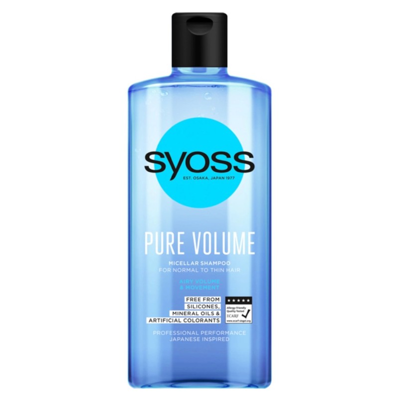Sampon Syoss Pure Volume, Par Normal / Subtire, 440 ml