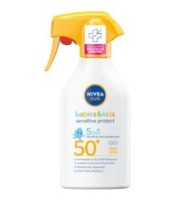 Spray pentru Protectie Solara pentru Copii Nivea Sun Babies & Kids Sensitive Protect 5in1, SPF 50+, 270 ml