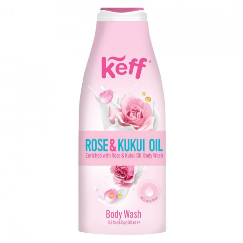 Gel de Dus Keff Rose & Kukui Oil, 500 ml