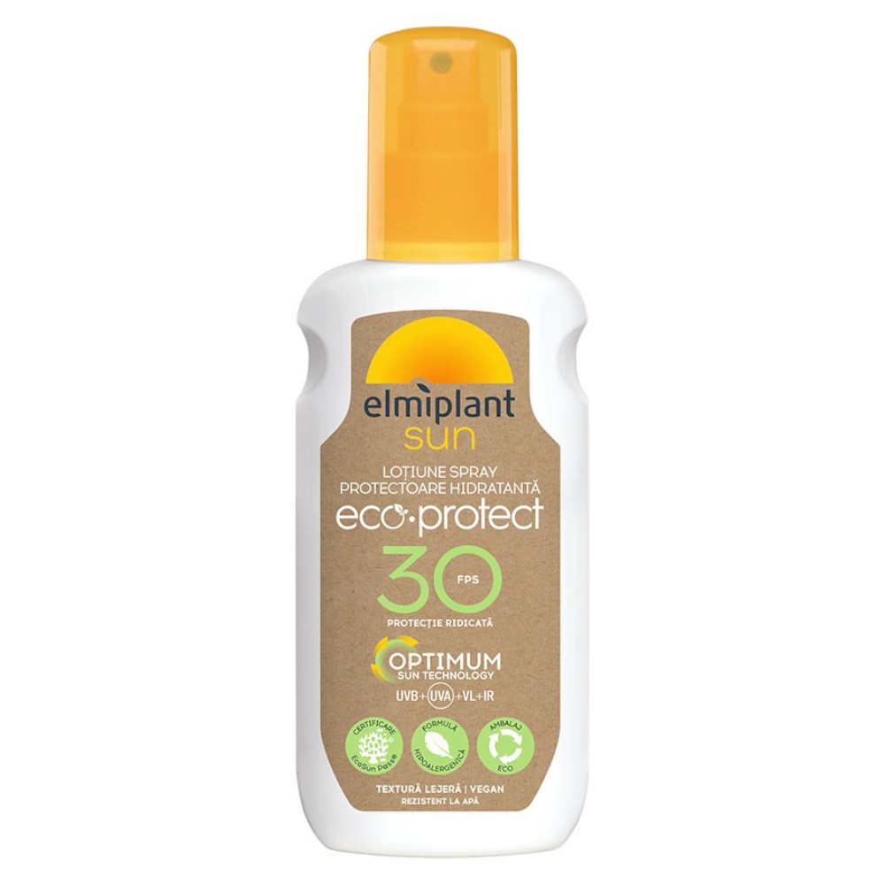 Lotiune Spray pentru Protectie Solara Elmiplant Sun Milk Eco Protect, SPF 30, 150 ml