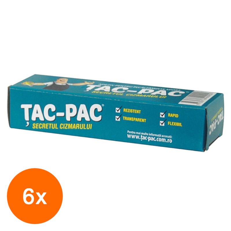 Set 6 x Adeziv Incaltaminte Tac Pac, 9 g