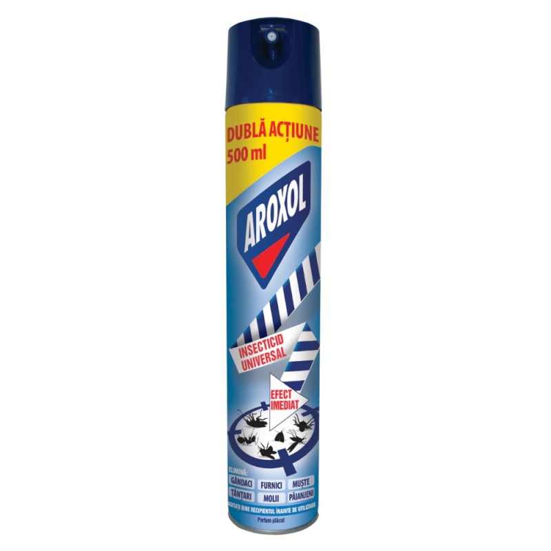 Spray Insecticid Universal Aroxol cu Dubla Actiune, 500 ml