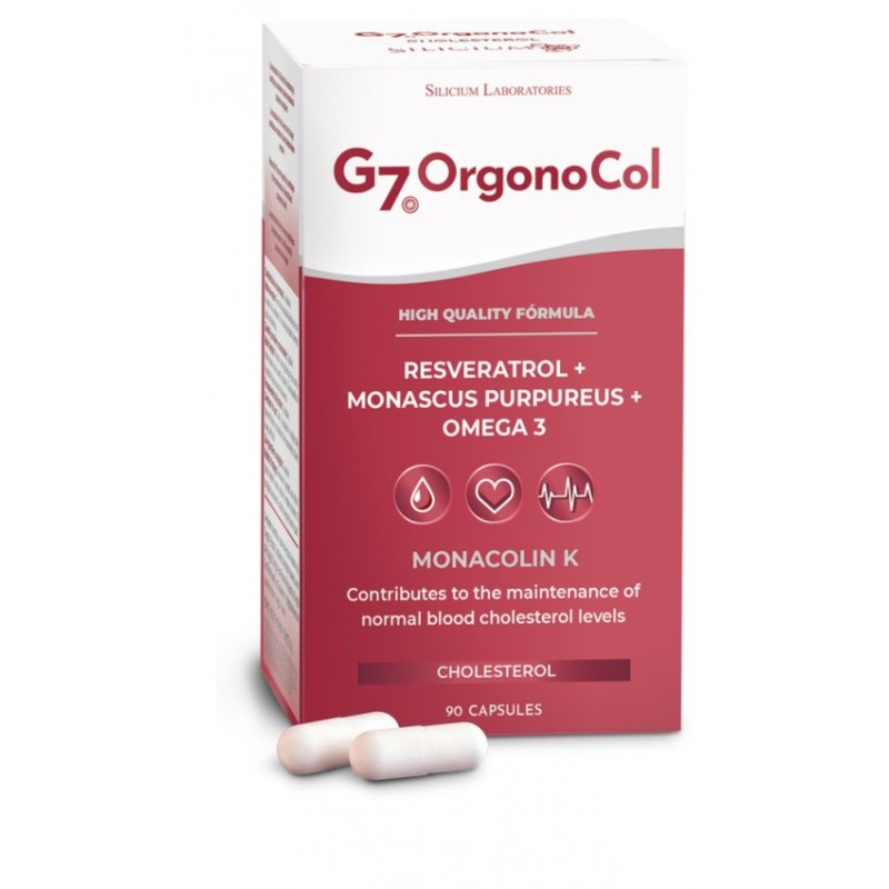 Orgono Col G7 Supliment pe Baza de Plante, Resveratrol, Monascus Purpureus, Omega 3, 90 Capsule