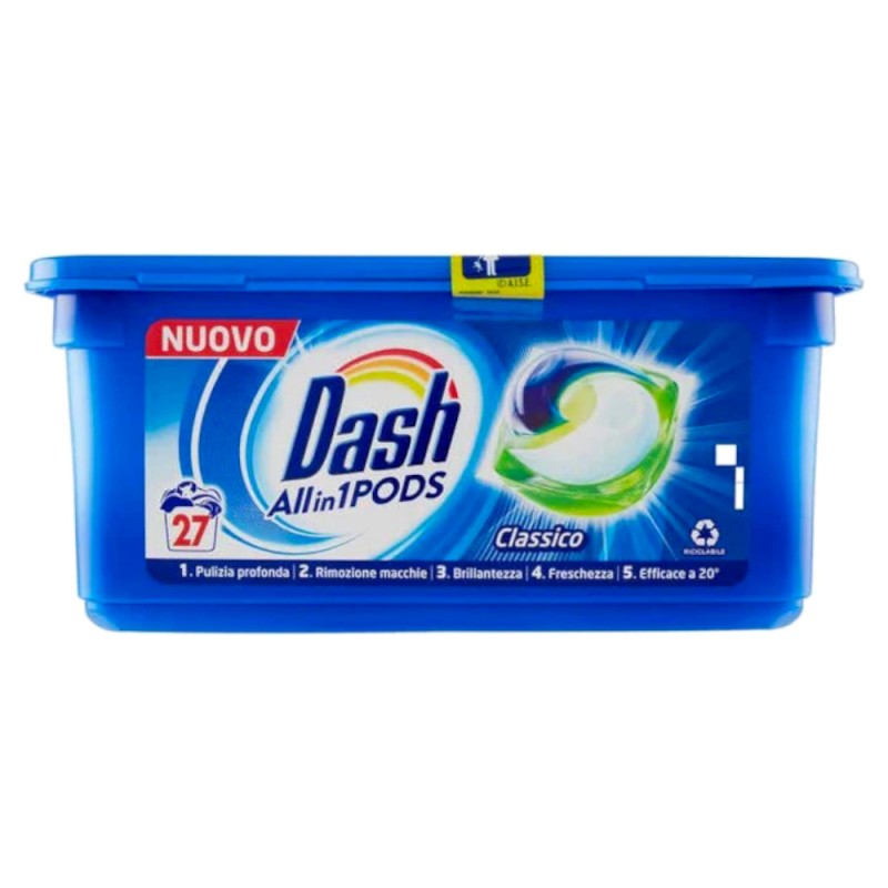 Detergent de Rufe Capsule Dash All in 1 Clasic, 27 Spalari