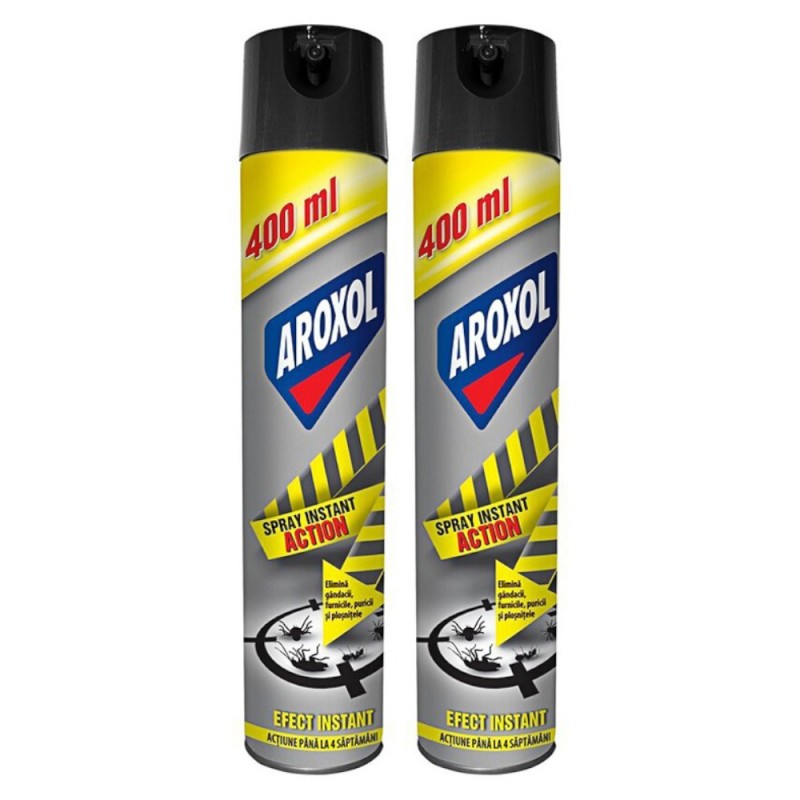 Set Spray Actiune Instanta Aroxol, 2 Bucati x 400 ml