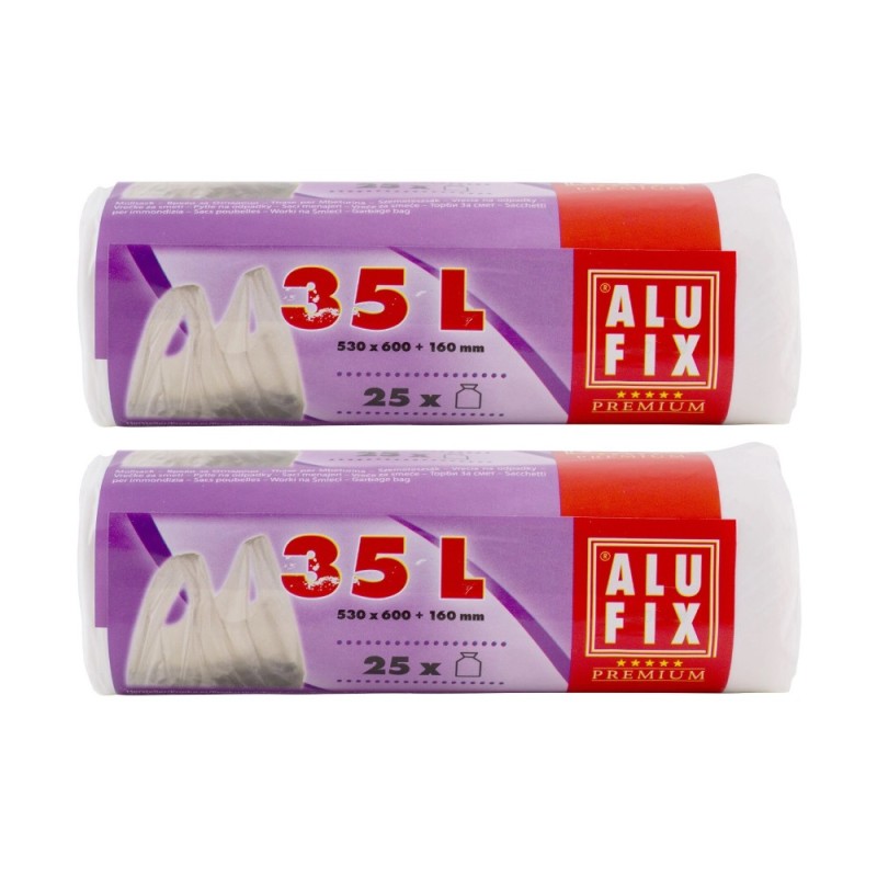 Pachet 2 x 25 Saci Menajeri Albi Alufix Premium 35 l, 53 cm x 60 cm