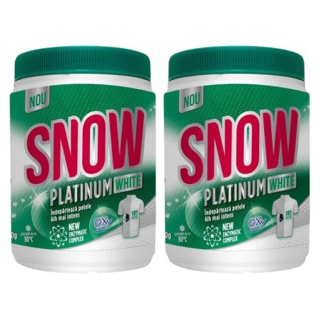 Pachet 2 x Pudra pentru Indepartarea Petelor Snow Platinum White, 400 g...