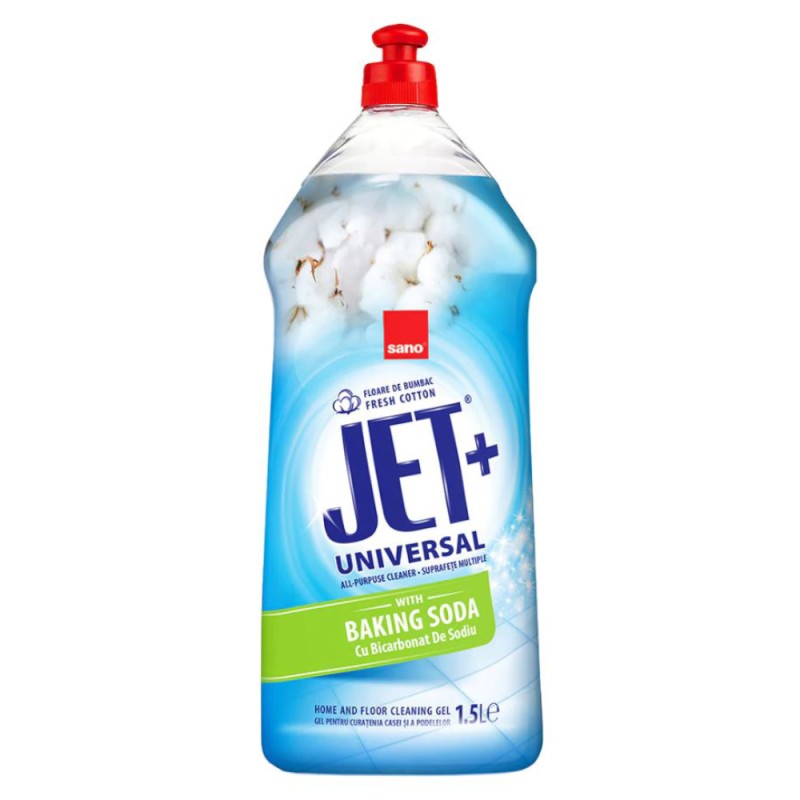 Detergent Universal de Curatare Sano Jet Plus cu Bicarbonat de Sodiu 1.5 l