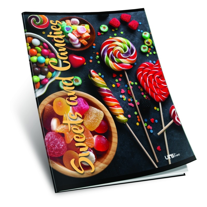 Caiet A4 Dictando, 42 File, Coperta Sweets & Candies, Varianta 6