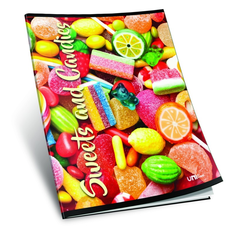 Caiet A5 Dictando, 42 File, Coperta Sweets & Candies, Varianta 2