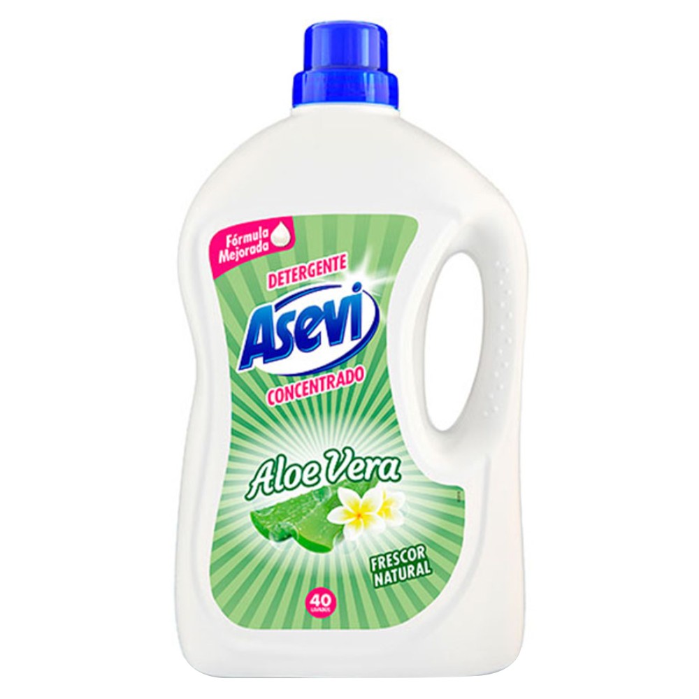 Detergent Lichid pentru Rufe Asevi Aloe Vera, 2.4 l, 40 Spalari