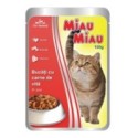 Hrana Umeda pentru Pisici Miau-Miau, Vita in Sos, Plic, 100 g