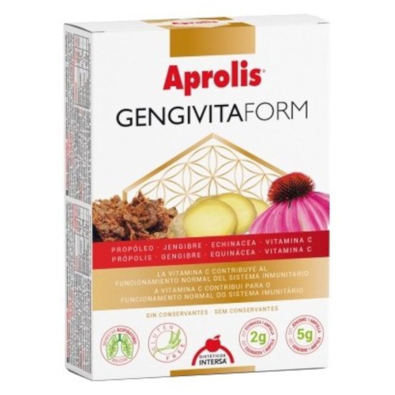 Gengivitaform Dieteticos Intersa Aprosil cu Ghimbir, Echinacea Si Vitamina C, 20 Fiole