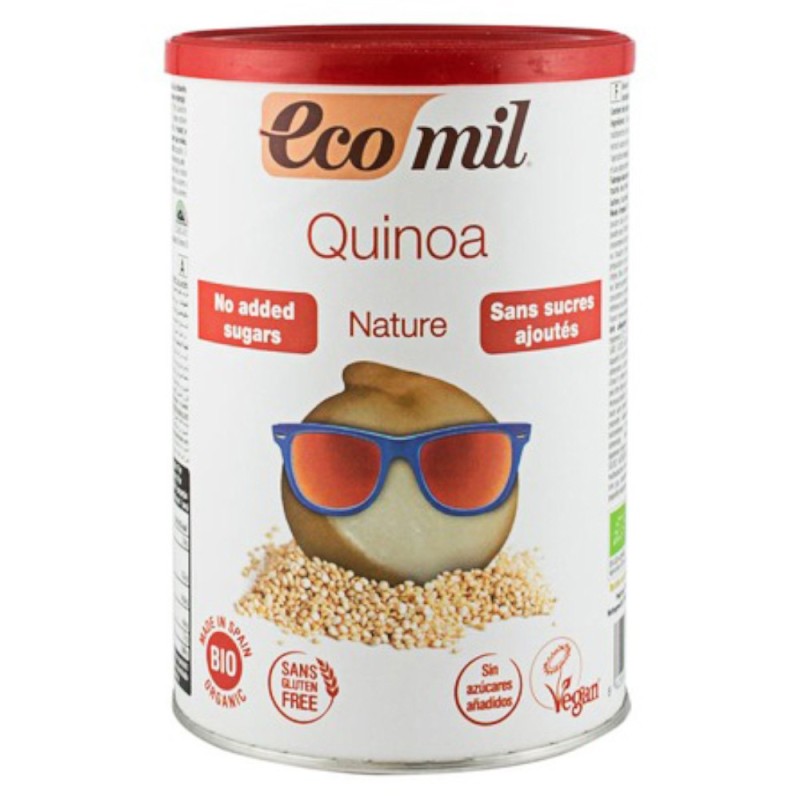 Pudra Bio Instant pentru Bautura de Quinoa, fara Zahar, Ecomil, 400 g