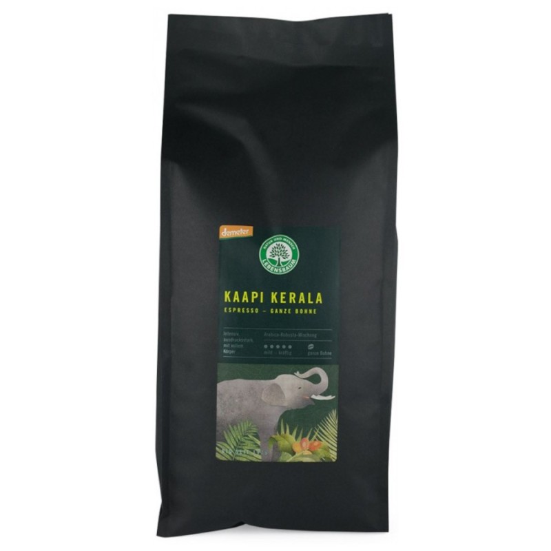 Cafea Bio Boabe Lebensbaum Expresso Kaapi Kerala, 1 kg
