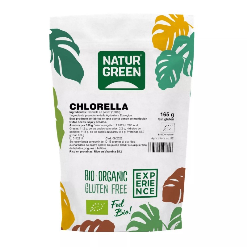 Pudra Bio de Chlorella Natur Green, 165 g