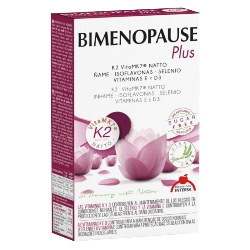 Supliment Alimentar pentru Oase Dieteticos Intersa Bimenopause Plus, 30 Capsule