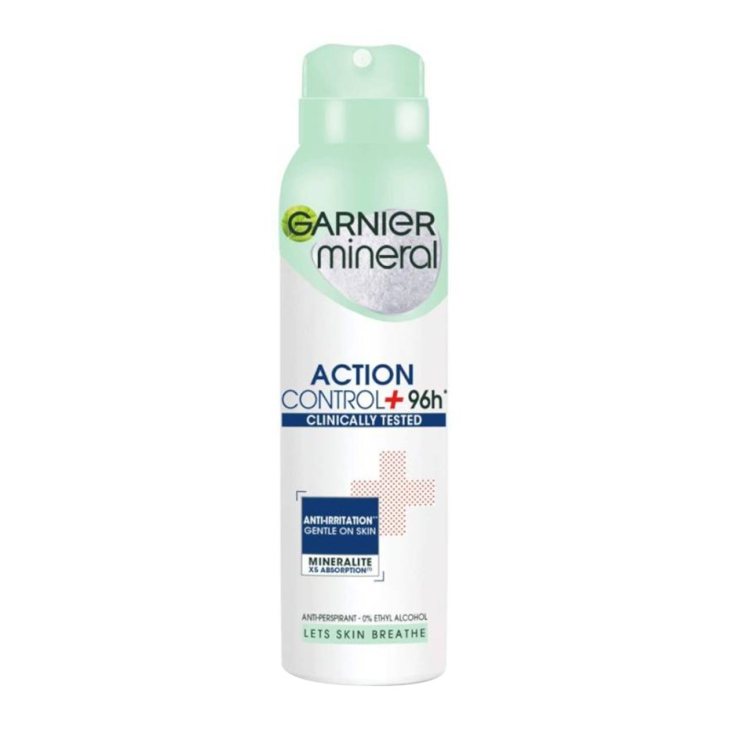 Deodorant Spray Garnier Mineral Action Cotrol+ 96h Testat Clinic, 150 ml