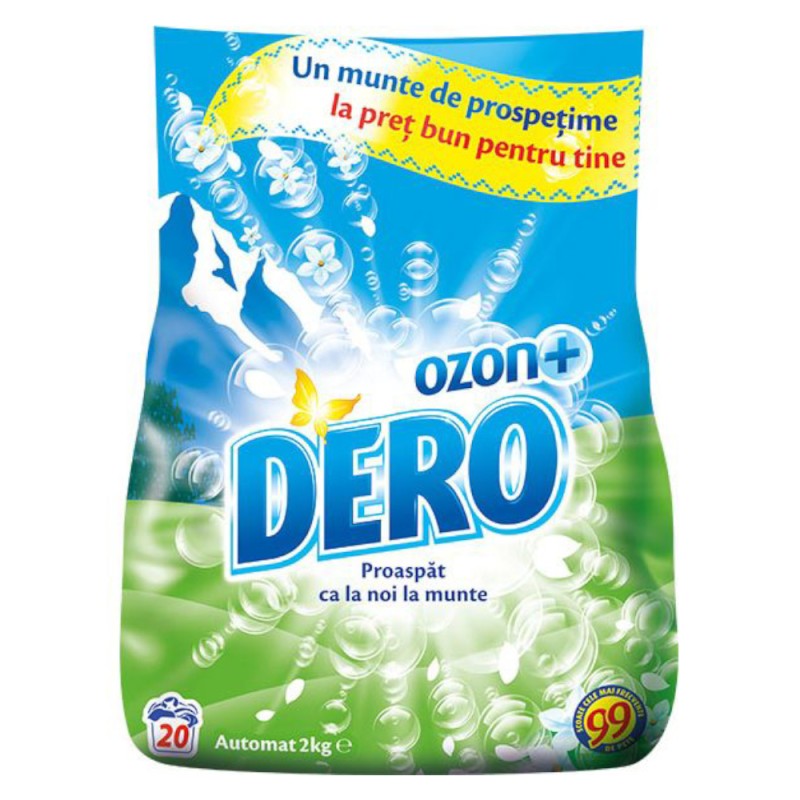 Detergent Automat Dero Ozon+, 20 Spalari, 2 kg