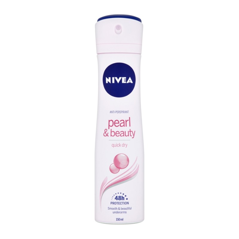 Deodorant Antiperspirant Spray Nivea Pearl Beauty Quick Dry, pentru Femei, 150 ml