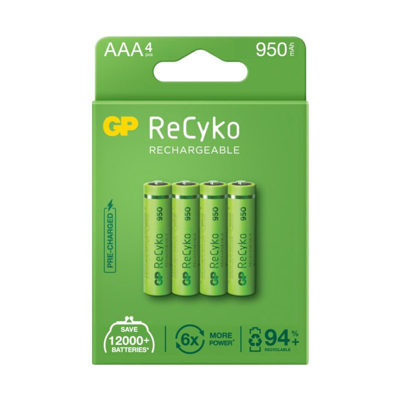Baterii Reincarcabile GP ReCyko AAA 950 mAh, 4 buc
