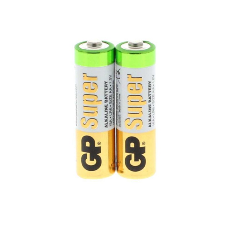 Set Baterii Alcaline AA GP R6, GP Super, Infoliate, 2 Bucati