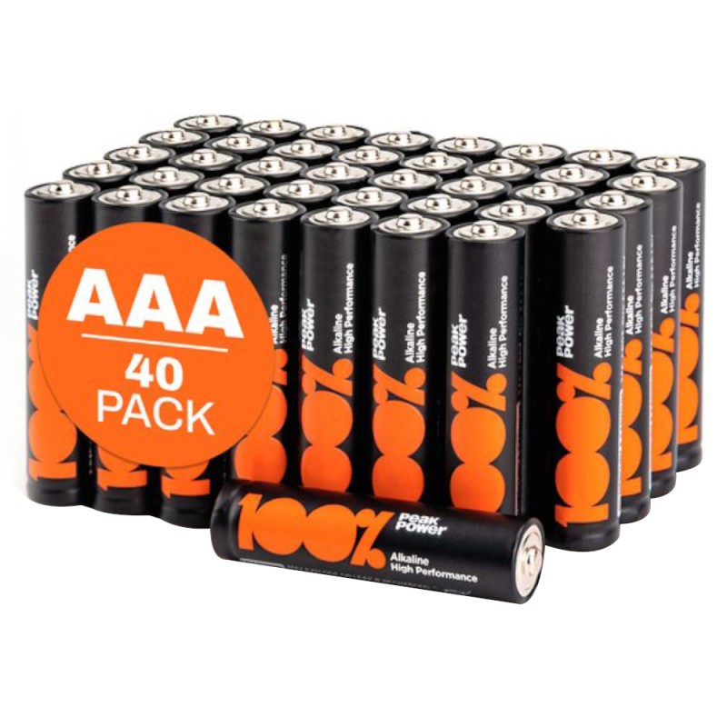 Set Baterii Alcaline, R3 / AAA, Peak Power, 40 Bucati