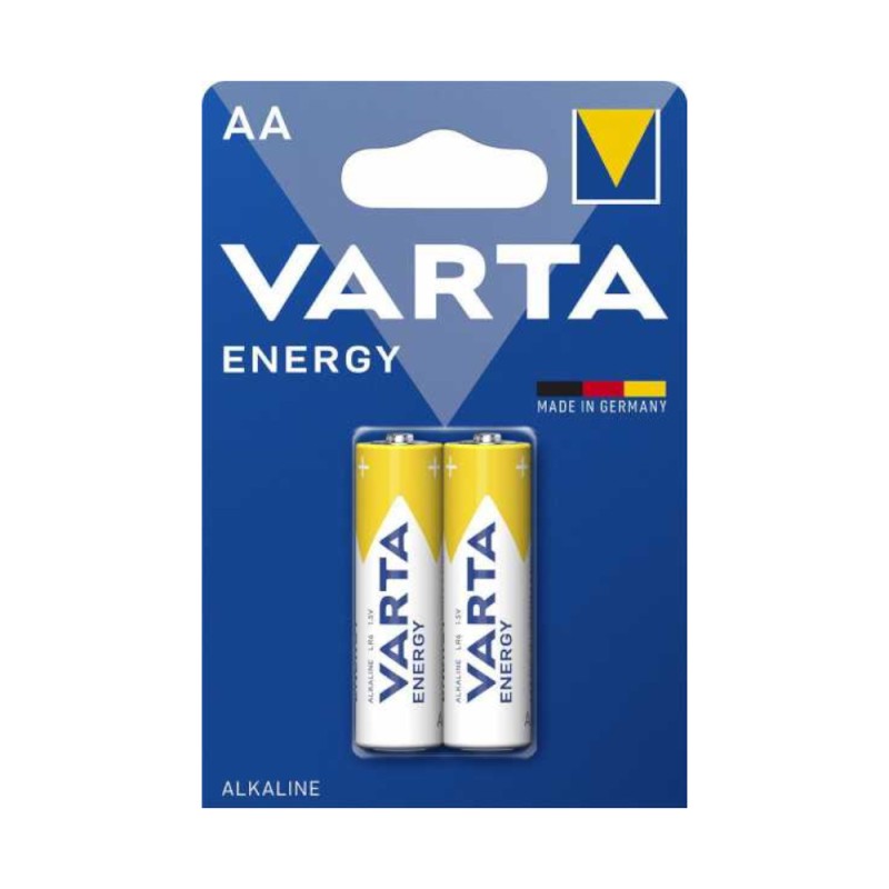 Set Baterii Alcaline AA R6 Varta Energy, 2 Bucati