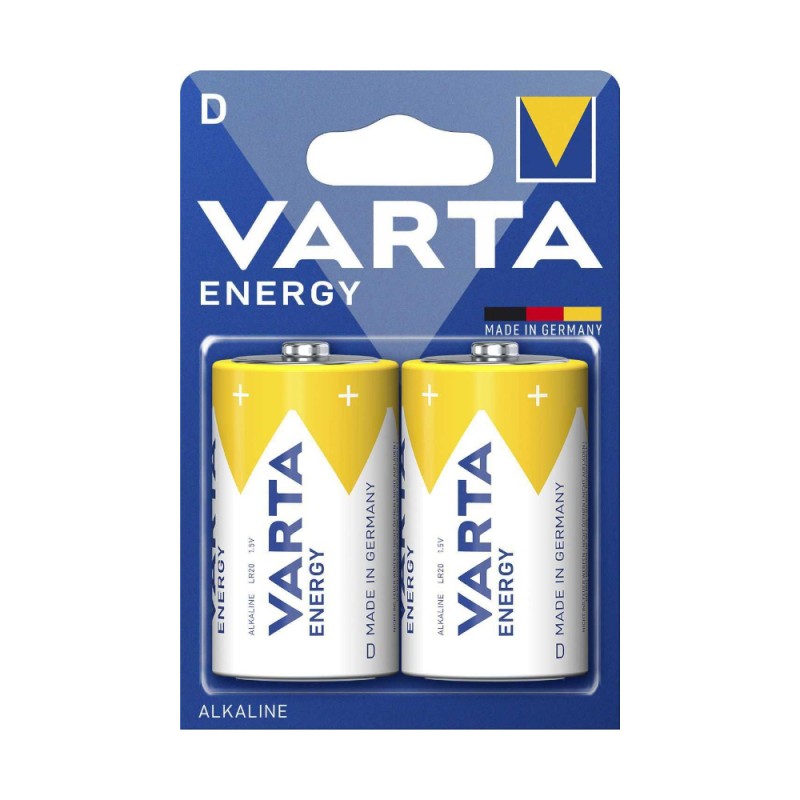 Set Baterii Alcaline R20 D Varta Energy, 2 Bucati