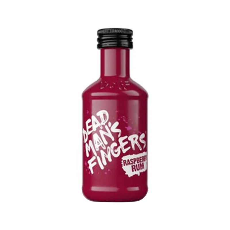 Rom Dead Man's Fingers cu Zmeura, Raspberry Rum 37.5% Alcool, Miniatura, 0.05 l