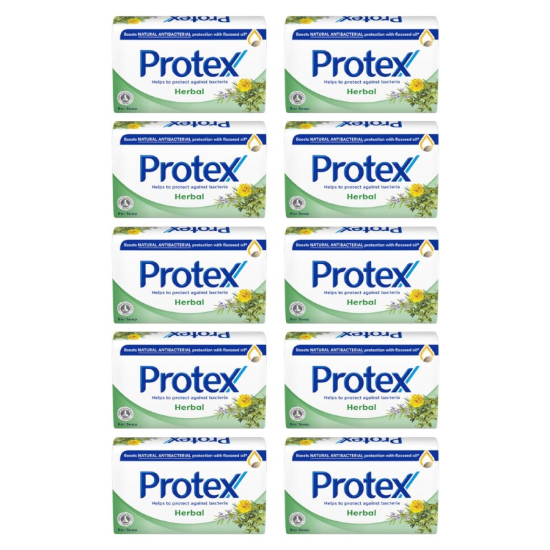 Set 10 x Sapun Solid Protex Herbal, Antibacterian, 90 g
