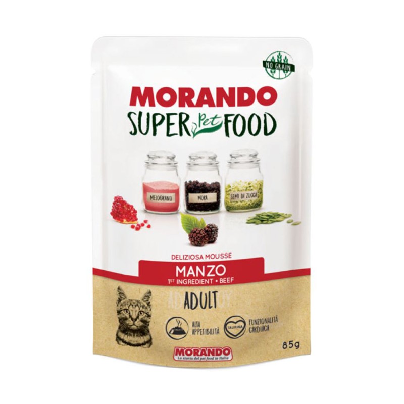 Hrana Umeda Pisici, Adult, Morando Super Pet Food, Mousse de Vita, Plic 85 g
