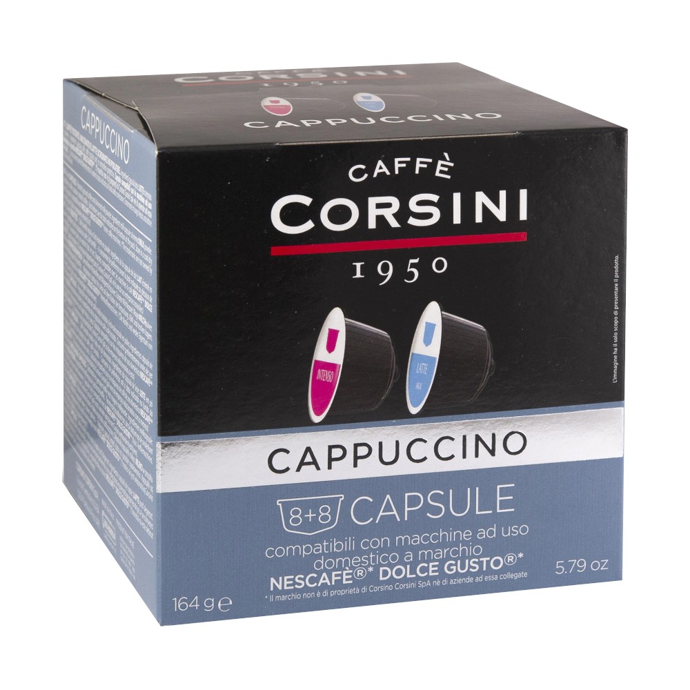 Capsule Cafea Corsini Cappuccino Dolce Gusto 8 X 7 g si 8 X 13. 5 g