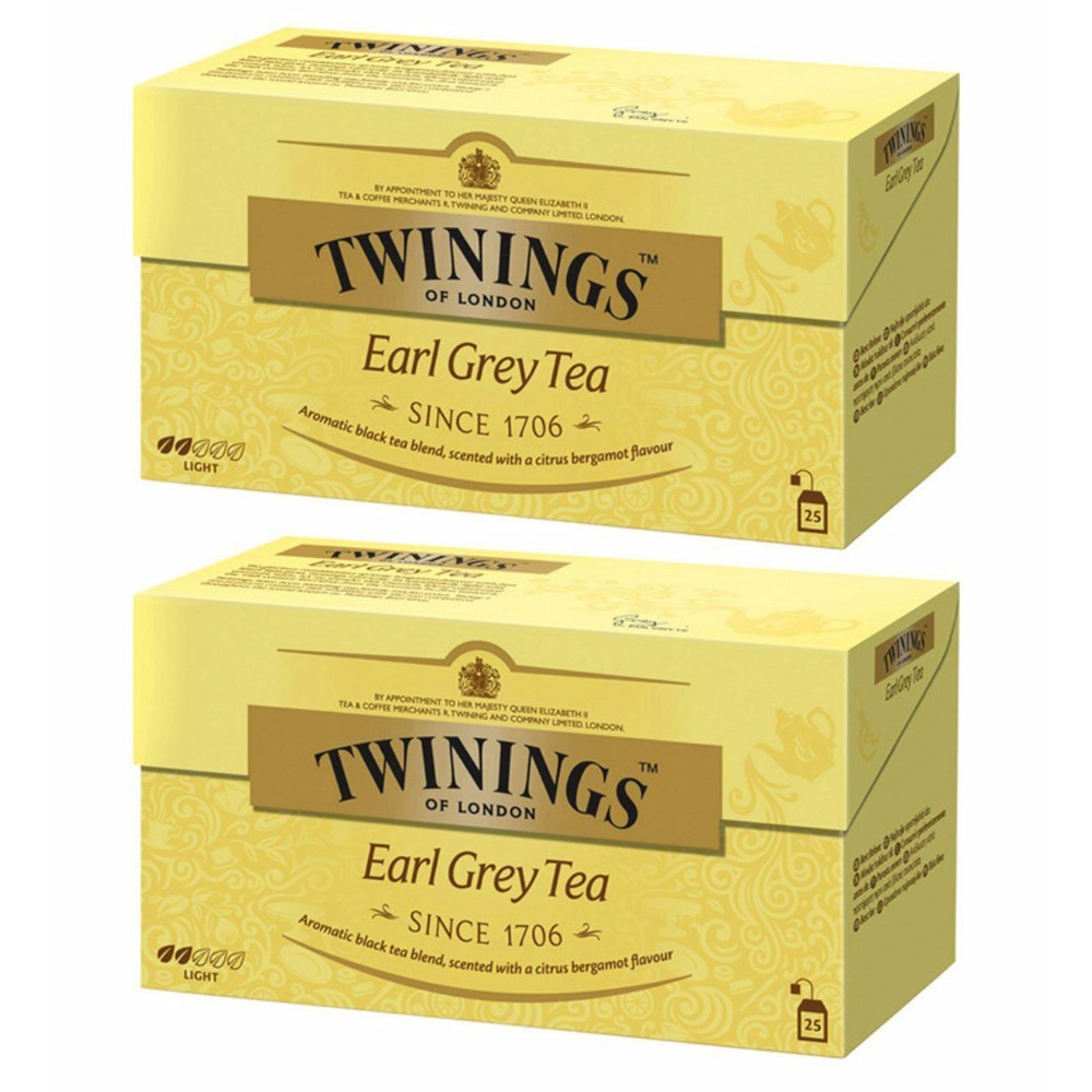 Set 2 x 25 Pliculete Ceai Twinings Negru Earl Grey