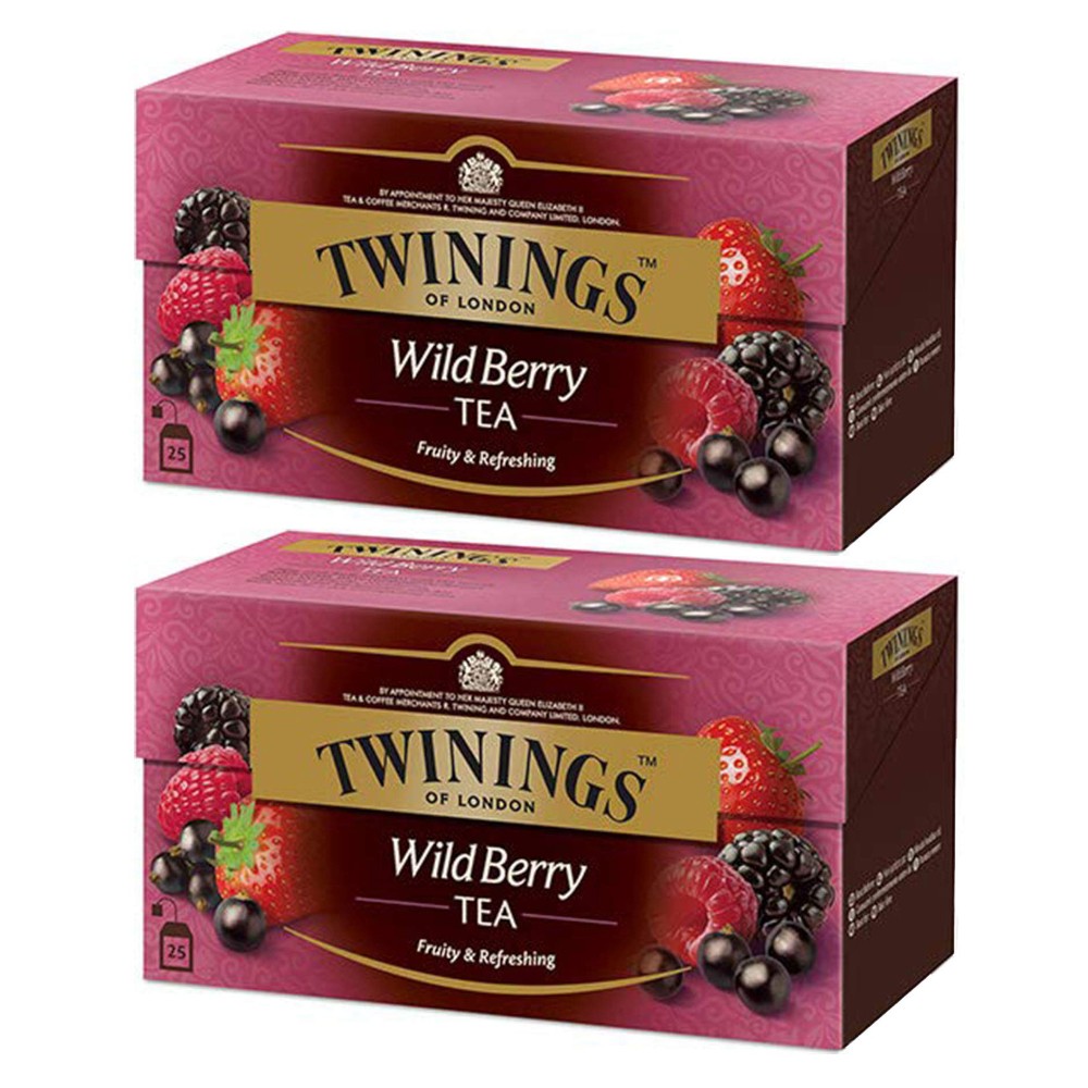 Set Ceai Twinings Negru cu Aroma Fructe de Padure, 2 Pachete x 25 Pliculete