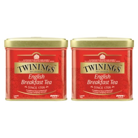 Set 2 x Cutii Ceai Twinings Negru English Breakfast, 100 g...