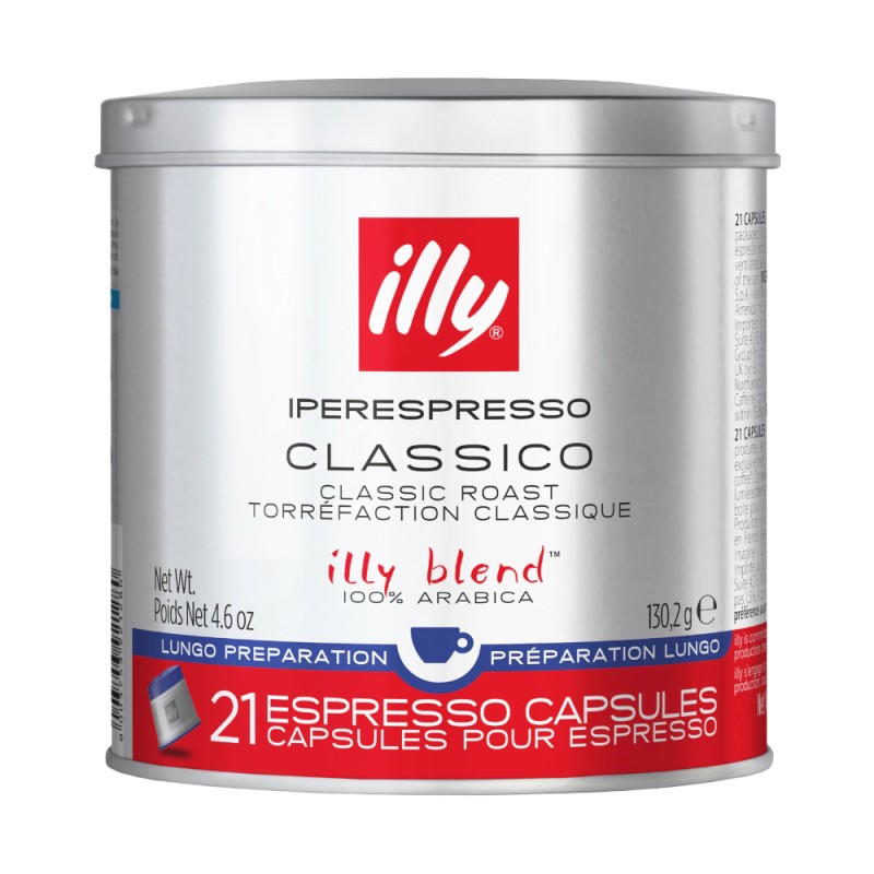 Capsule Cafea Lungo, Illy Iperespresso, Cutie Metal, Capsule, 21 x 6.2 g