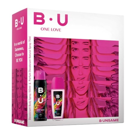 Set Cadou B.U. One Love, Femei: Parfum Deodorant Spray pentru Corp 75 ml si Deodorant Spray pentru Corp 150 ml...