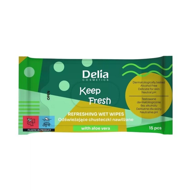 Servetele Umede Delia Keep Fresh Aloe Vera, 15 Bucati