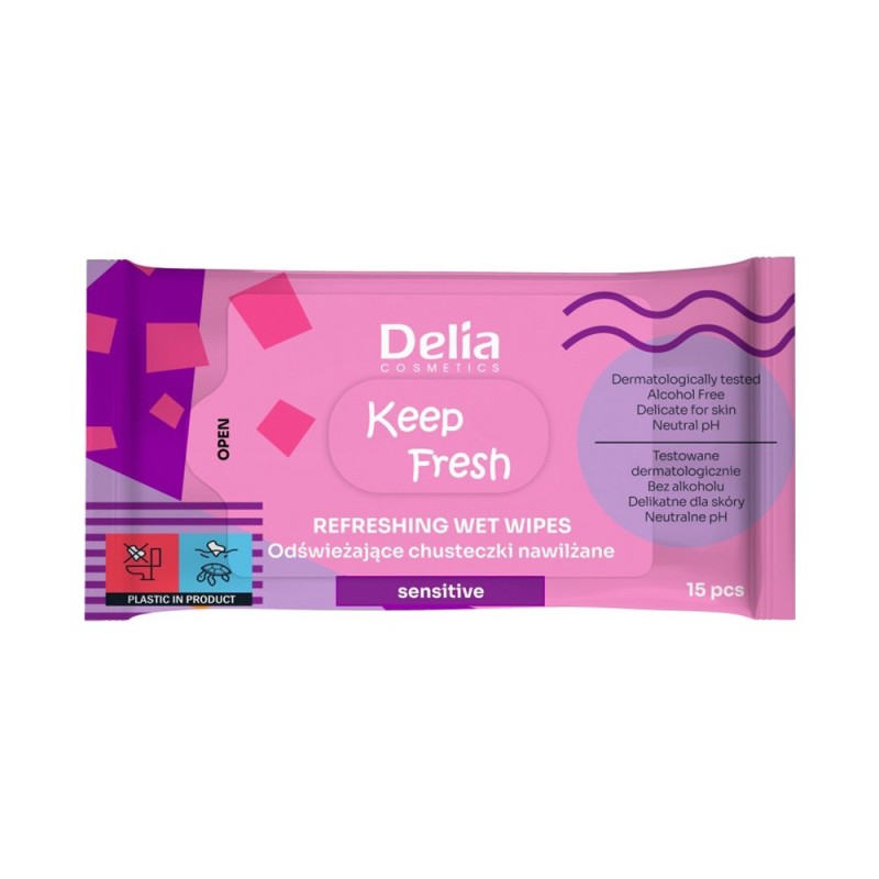 Servetele Umede Delia Keep Fresh Sensitive, 15 Bucati