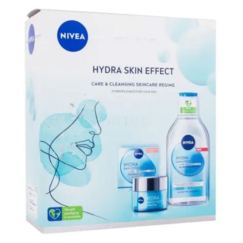 Set Cadou Nivea Hydra Care Crema de Zi Hydra Skin Effect, 50 ml si Apa Micelara , 400 ml