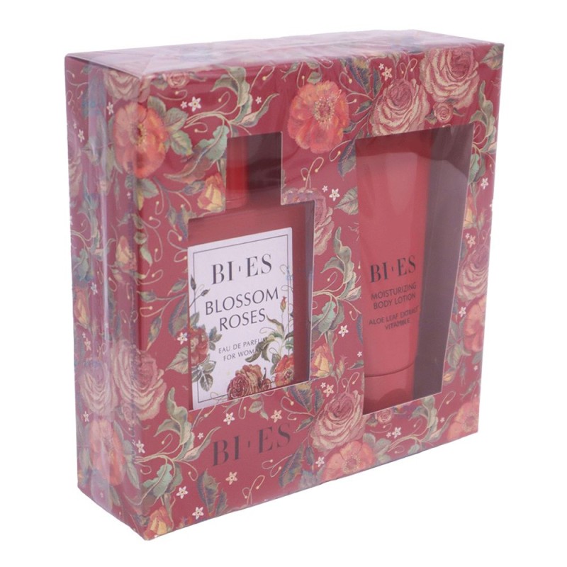 Set Cadou Bi-es Blossom Roses, Femei, Apa de Parfum 100 ml si Lotiune de Corp 150 ml