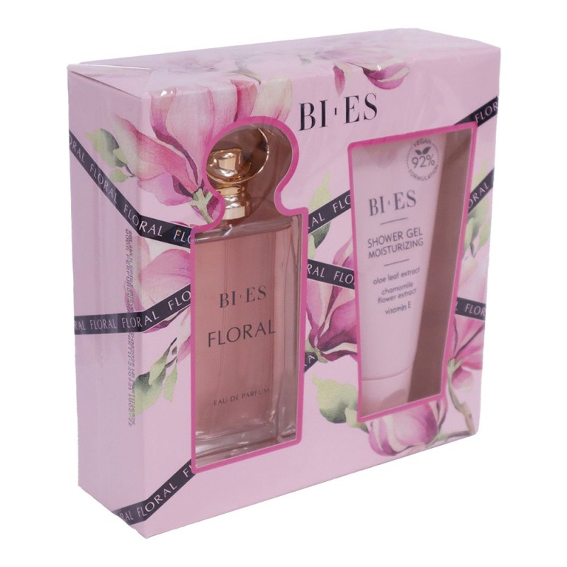 Set Cadou Bi-es Floral, Femei, Apa de Parfum 90 ml si Gel de Dus 150 ml
