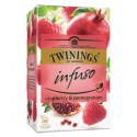 Ceai Twinings - Infuzie Zmeura si Rodie, 20 Pliculete, 40 g