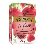 Ceai Twinings - Infuzie Zmeura si Rodie, 20 pliculete, 40 g