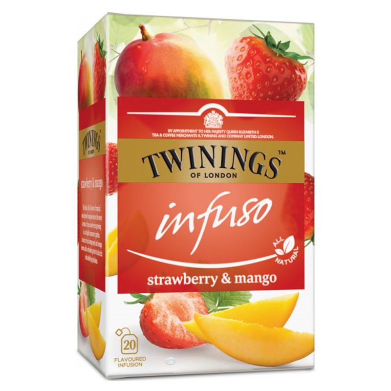 Ceai Twinings Infuzie Capsuni si Mango, 20 x 2g