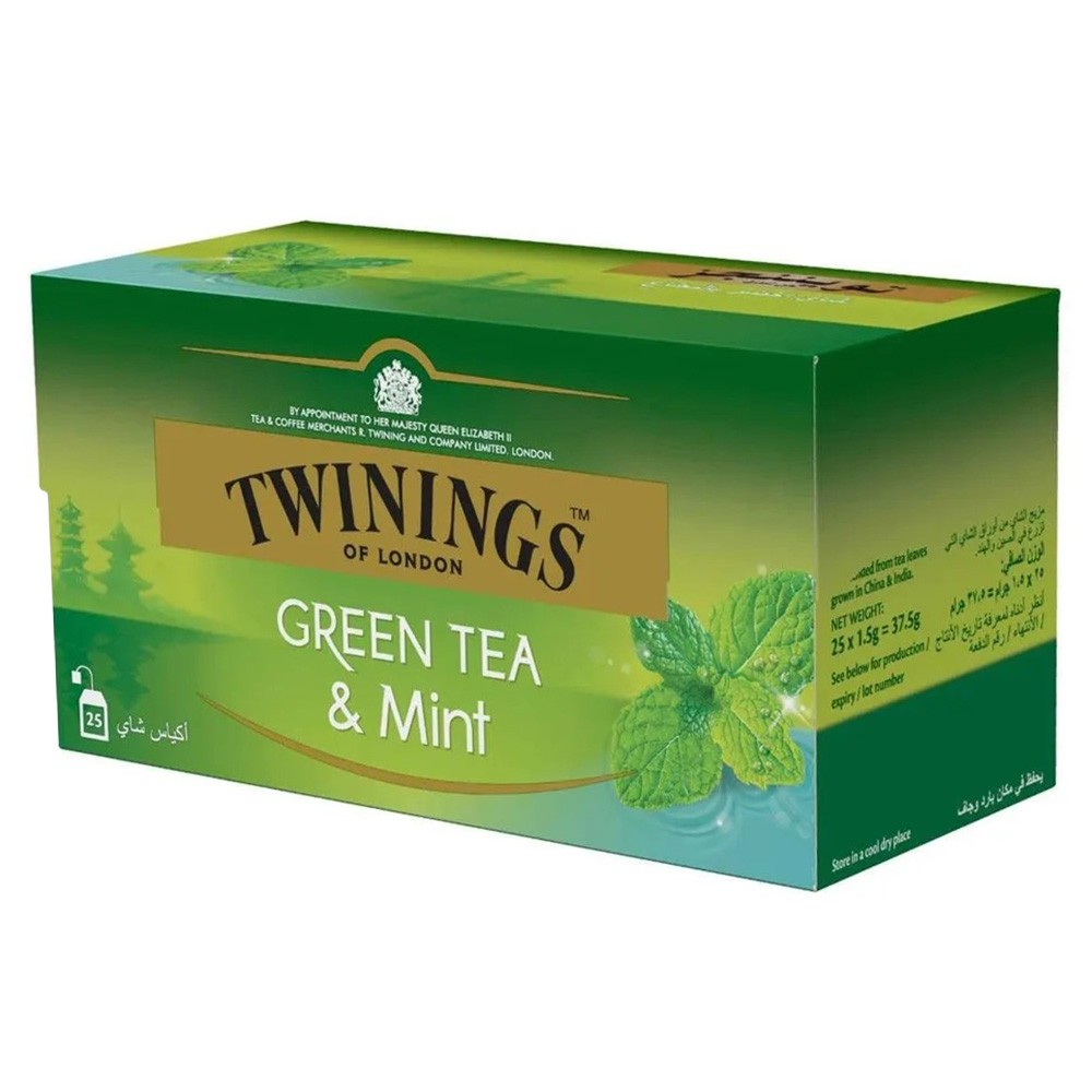 Ceai Twinings Verde cu Aroma Menta, 25 x 1.5 g